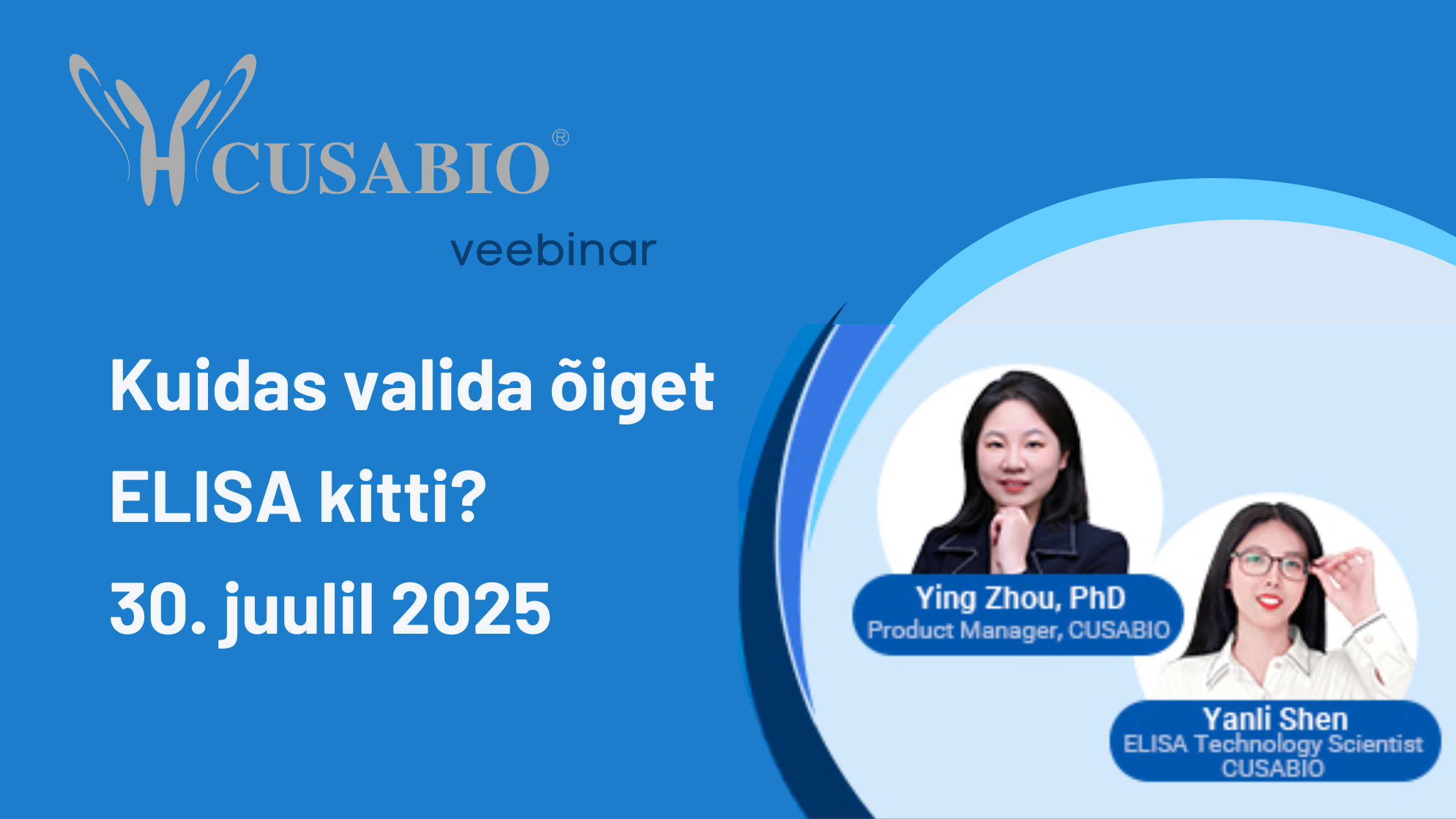 Cusabio veebiseminar ELISA kittidest 30. juuli 2025
